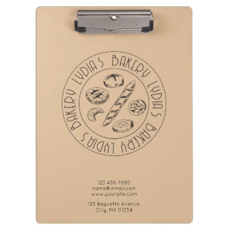 Custom Bakery Logo Clipboard Klembord