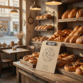 Custom Bakery Logo Clipboard Klembord