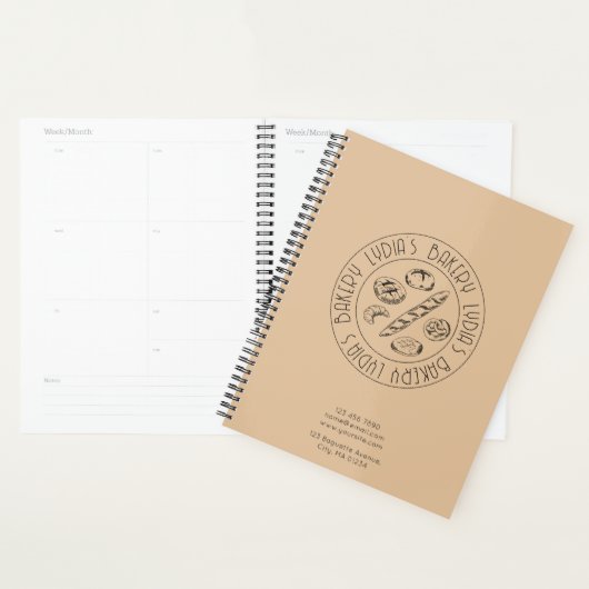 Custom Bakery Logo Planne Planner (Display)
