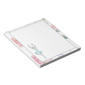 Custom Ballerina Abigail | Waterverf Roos grens Notitieblok (Schuin)