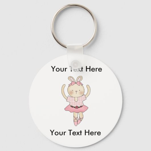 Custom Ballerina Bunny Sleutelhanger (Voorkant)
