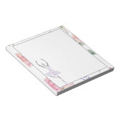 Custom Ballerina Natasha | Waterverf Roos grens Notitieblok (Schuin)