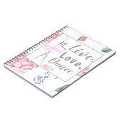 Custom Ballerina | NOTITIEBOEK WATERVERF ROOS (Linkerzijde)