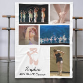 Custom Ballet 5 Fotocollage Danser's Naam Fleece Deken