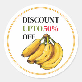 Custom Banana Fruit Discount Sticker