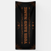 Custom Band Merch Country Westerne Music Rock Gig Spandoek (Verticaal)