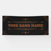 Custom Band Merch Country Westerne Music Rock Gig Spandoek (Horizontaal)
