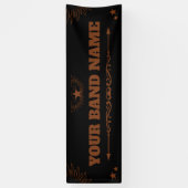 Custom Band Merch Country Westerne Music Rock Gig Spandoek (Verticaal)