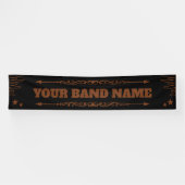 Custom Band Merch Country Westerne Rock Music Gig Spandoek (Horizontaal)