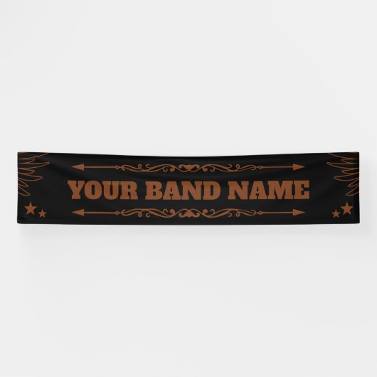 Custom Band Merch Country Westerne Rock Music Gig Spandoek (Horizontaal)