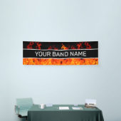 Custom Band Merch Flames Rock & Roll Gig Show Spandoek (Beurs)
