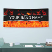 Custom Band Merch Flames Rock & Roll Music Gig Spandoek (Beurs)