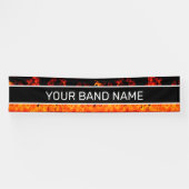 Custom Band Merch Flames Rock & Roll Show Gig Spandoek (Horizontaal)