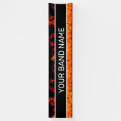 Custom Band Merch Flames Rock & Roll Show Gig Spandoek (Verticaal)