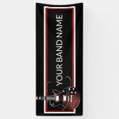 Custom Band Merch Guitar Rock Music Concert Gig Spandoek (Verticaal)