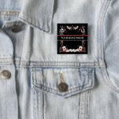 Custom Band Merch Pin Rockabilly Rock Roll Button (In situ)