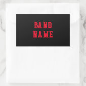 Custom Band Merch Rechthoekige Sticker (Tas)