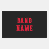 Custom Band Merch Rechthoekige Sticker (Voorkant)