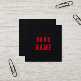 Custom Band Merch Vierkante Visitekaartje