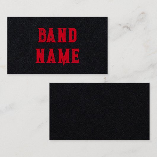 Custom Band Merch Visitekaartje (Voorkant / Achterkant)