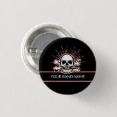 Custom Band Pin Skull Botten Rock Punk Music Butto Ronde Button 3,2 Cm (Voorkant /achterkant)