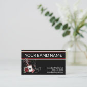 Custom Band Visitekaartje Rockabilly Musician Rock (Staand voorkant)