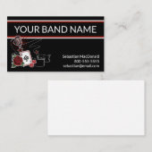 Custom Band Visitekaartje Rockabilly Musician Rock (Voorkant / Achterkant)