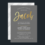 CUSTOM Bar Mitswa Uitnodigen voor Jacob grijs   go Kaart<br><div class="desc">*** OPMERKING - HET SHINY GOLD FOIL EFFECT IS EEN GEDRUKT AFBEELDING *** - - - - - - - - - - - - - - - - - - - CONTACT MET ME VOOR aangepast 'faux gold folie effect type' Het ontwerp is geweldig, maar wil graag enkele wijzigingen...</div>