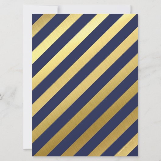 CUSTOM Bar Mitswa Uitnodigen voor Murray Navy + go Kaart (Achterkant)