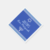 Custom Bar Mitvah party napkins Servet (Hoek)