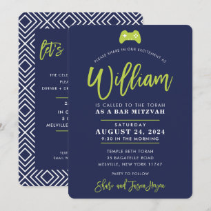 CUSTOM Bar Mitzvah limoen WILLIAM Kaart