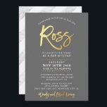 CUSTOM Bar Mitzvah modern grijs   goud ROSS Kaart<br><div class="desc">*** OPMERKING - HET GLANZENDE GOUDEN FOLIE EFFECT IS EEN BEDRUKT AFBEELDING *** - - - - - - - - - - - - - - - - - - - - - - - - - - - - - - - NEEM CONTACT MET MIJ OP voor aangepaste...</div>