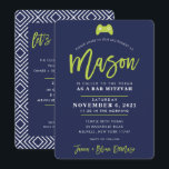 CUSTOM Bar Mitzvah moderne gamemarine   limoen MAS Kaart<br><div class="desc">*** OPMERKING - DE LIME GROENE TYPE-lettertype IS EEN GEDRUKT AFBEELDING *** - - - - - - - - - - - - - - - - - - - - - CONTACT MET ME voor aangepaste "scriptletters" Licht het ontwerp, maar zou graag enkele wijzigingen zien - een ander...</div>