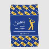Custom BARBADOS Christelijk Swing To the Lord Golfhanddoek (Voorkant)