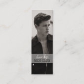 Custom Barber Contact Card with QR Code Mini Visitekaartje (Voorkant)