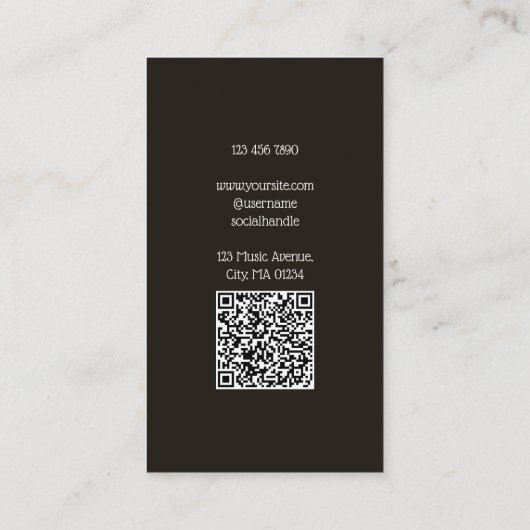 Custom Barber Contact Card with QR Code Visitekaartje (Achterkant)
