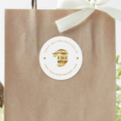 Custom Barber Logo Custom Typography Ronde Sticker