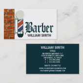 Custom Barber Shop Pole Visitekaartje (Voorkant / Achterkant)