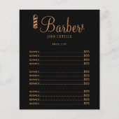 Custom barber shop prijslijst professionele logo flyer (Voorkant)