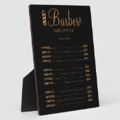Custom barber shop prijslijst professionele logo fotoplaat (Zijkant)