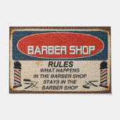 Custom Barber Shop Regels Mat, Deurmat (Voorkant)