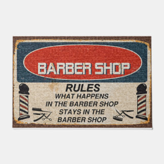 Custom Barber Shop Regels Mat, Deurmat