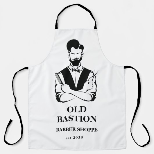 Custom Barber Shop Schort (Voorkant)