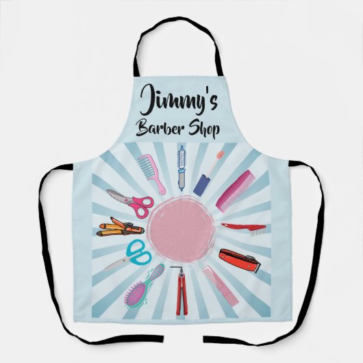 Custom Barber Shop Schort (Voorkant)