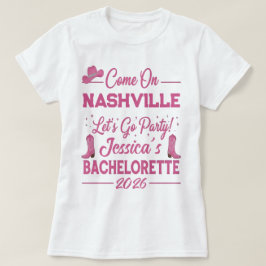 Custom Barbiecore Cowboy Bachelorette Party  T-shirt