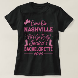 Custom Barbiecore Cowboy Bachelorette Party  T-shirt