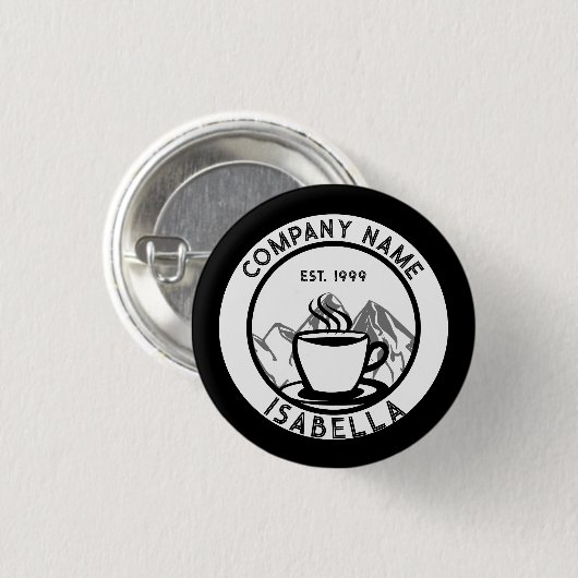 Custom Barista Personeel Name Button (Voorkant /achterkant)
