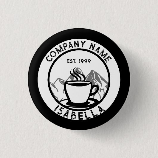 Custom Barista Personeel Name Button (Voorkant)