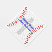 Custom Baseball Baby Dedication Napkins w/ Cross Servet (Hoek)