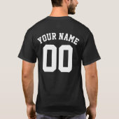 Custom Baseball Dad Team Name Number  T-shirt (Achterkant)